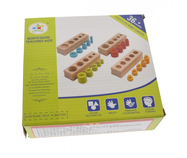 Set puzzle de jucarie, potrivire dimensiuni, din lemn - 3331174