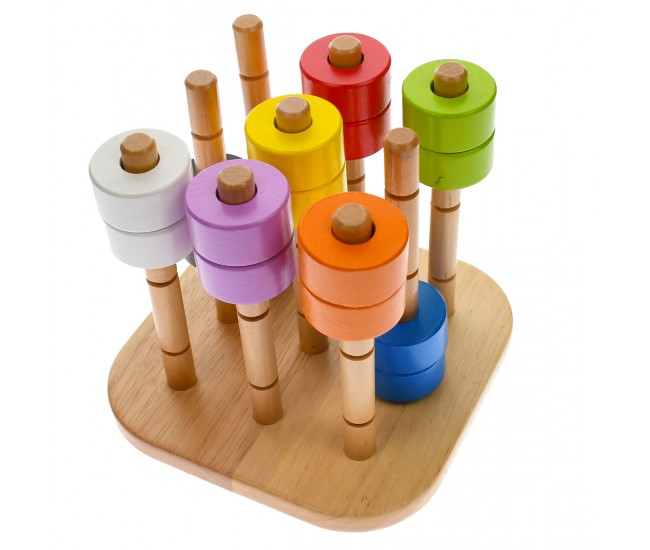 Set puzzle de jucarie, potrivire modele, din lemn - 3315038