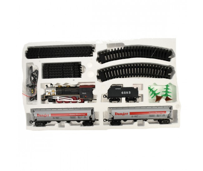 Set trenulet de jucarie, 139 x 93 cm, sunete si lumini - 22831 Set trenulet de jucarie, 139 x 93 cm, sunete si lumini - 22831