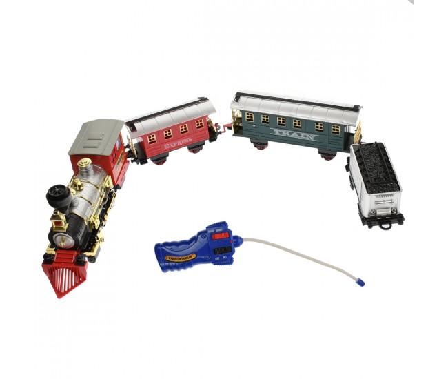 Set trenulet de jucarie, cu telecomanda, 410 cm, sunete si lumini - 190 Set trenulet de jucarie, cu telecomanda, 410 cm, sunete si lumini - 190