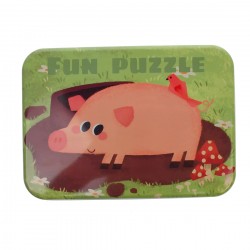 Set puzzle de jucarie, 5 animale domestice, din carton - 3315115AD Set puzzle de jucarie, 5 animale domestice, din carton - 3315115AD