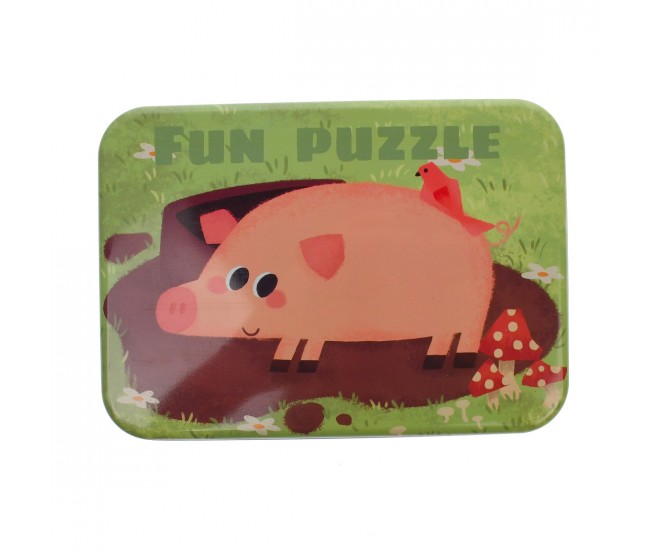 Set puzzle de jucarie, 5 animale salbatice, din carton - 3315115AS