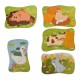 Set puzzle de jucarie, 5 animale salbatice, din carton - 3315115AS