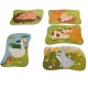 Set puzzle de jucarie, 5 animale salbatice, din carton - 3315115AS