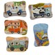 Set puzzle de jucarie, 5 vehicule, din carton - 3315115B