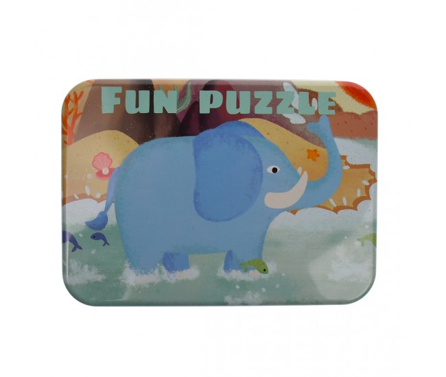 Set puzzle de jucarie, 5 animale africane, din carton - 3315115AA Set puzzle de jucarie, 5 animale africane, din carton - 3315115AA