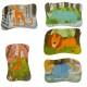 Set puzzle de jucarie, 5 animale africane, din carton - 3315115AA Set puzzle de jucarie, 5 animale africane, din carton - 3315115AA