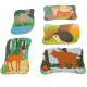 Set puzzle de jucarie, 5 animale salbatice, din carton - 3315115F