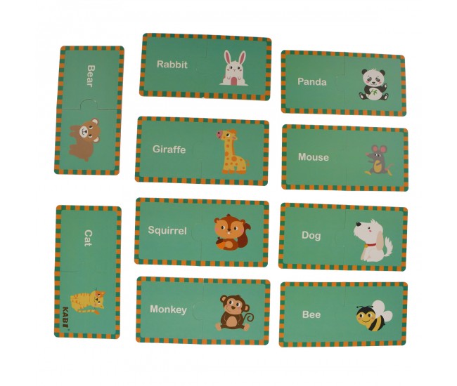 Set puzzle de jucarie, 10 poze cu animale - 3315072