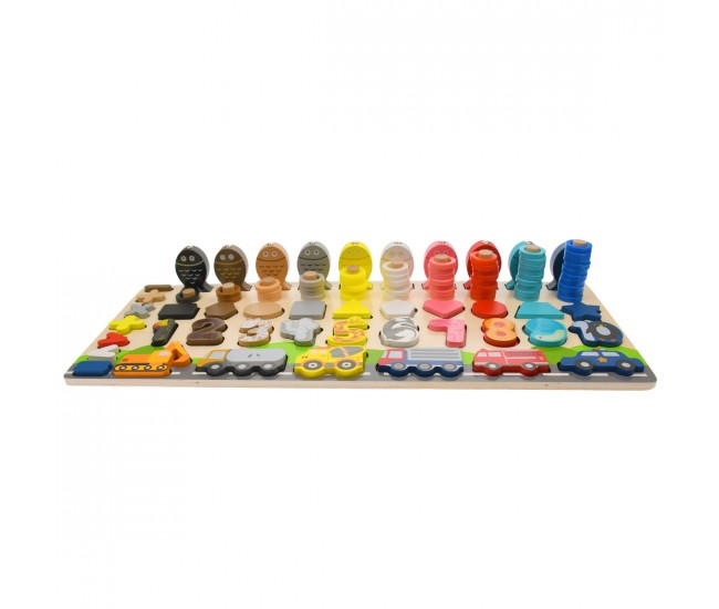 Tablita din lemn, cu numere, operatori de calcul, pesti magnetici cu undita - 22266650 Tablita din lemn, cu numere, operatori de calcul, pesti magnetici cu undita - 22266650
