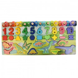 Tablita din lemn, cu numere, operatori de calcul, pesti magnetici cu undita - 3315095 Tablita din lemn, cu numere, operatori de calcul, pesti magnetici cu undita - 3315095