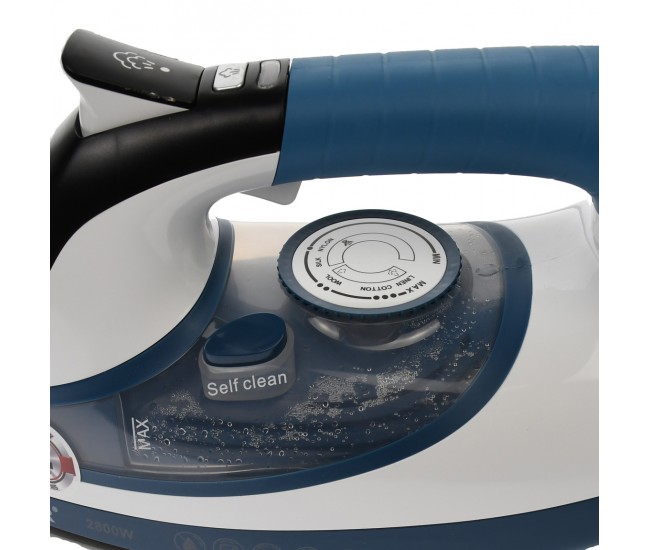 Fier de calcat, 2800 W, talpa ceramica, rezervor 450ml, 75 g/min, jet de abur 260g, Haeger - HG1238 Fier de calcat, 2800 W, talpa ceramica, rezervor 450ml, 75 g/min, jet de abur 260g, Haeger - HG1238