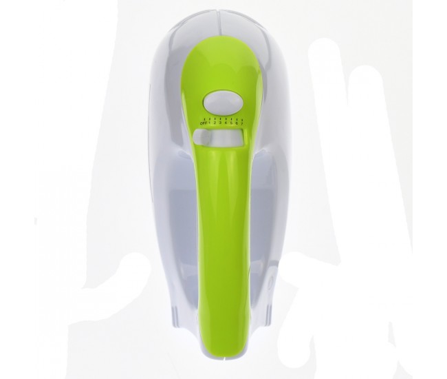 Mixer de mana Haeger 200W, 7 viteze, Accesorii: 2 spirale, 2 teluri - HG6632 Mixer de mana Haeger 200W, 7 viteze, Accesorii: 2 spirale, 2 teluri - HG6632