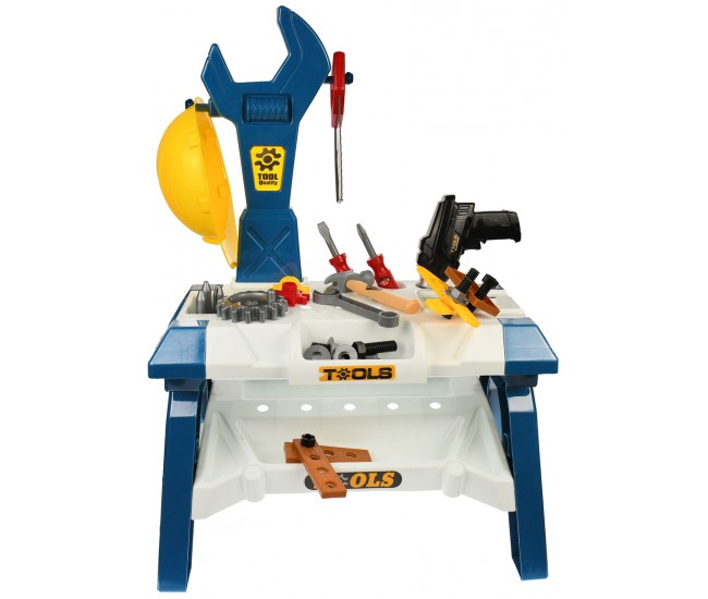 Set banc de scule copii cu bormasina electrica de jucarie - T1032 Set banc de scule copii cu bormasina electrica de jucarie - T1032