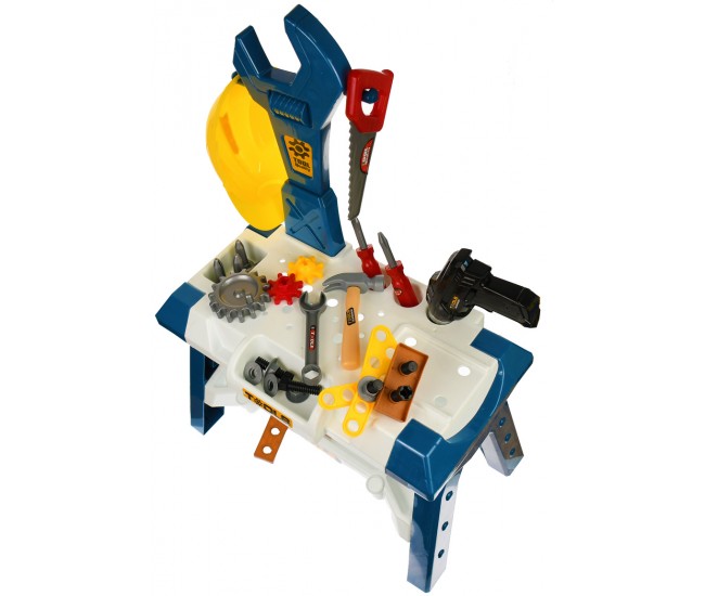 Set banc de scule copii cu bormasina electrica de jucarie - T1032 Set banc de scule copii cu bormasina electrica de jucarie - T1032