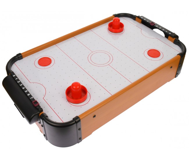 Masa de air hockey de jucarie, din lemn, cu baterii, 55X30 cm - HG298B