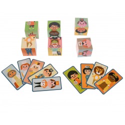Set cuburi de jucarie, pentru potrivire si construit din lemn, 6 piese - 3315040 Set cuburi de jucarie, pentru potrivire si construit din lemn, 6 piese - 3315040