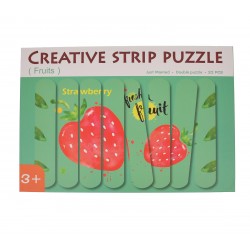Set puzzle de jucarie, 8 fructe, din carton cu suport de lemn - 3331233 Set puzzle de jucarie, 8 fructe, din carton cu suport de lemn - 3331233