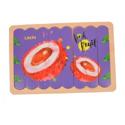 Set puzzle de jucarie, 8 fructe, din carton cu suport de lemn - 3331233 Set puzzle de jucarie, 8 fructe, din carton cu suport de lemn - 3331233