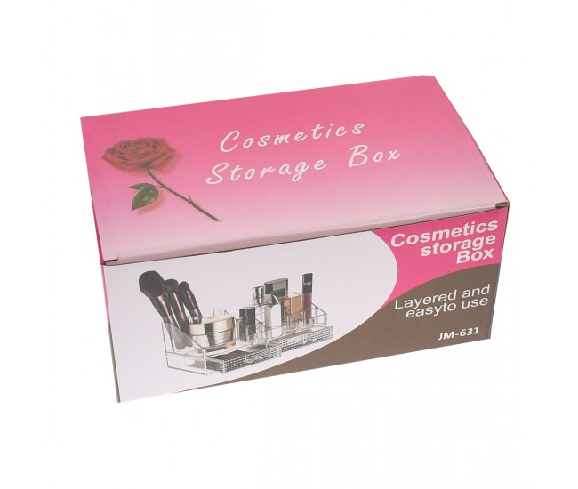 Organizator/suport pentru machiaj, cu sertare, transparent - 7680 Organizator/suport pentru machiaj, cu sertare, transparent - 7680