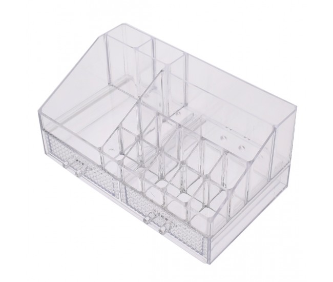Organizator/suport pentru machiaj, cu sertare, transparent - 7680 Organizator/suport pentru machiaj, cu sertare, transparent - 7680