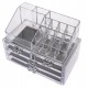 Organizator/suport pentru machiaj, cu sertare, transparent - 7680