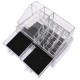 Organizator/suport pentru machiaj, cu sertare, transparent - 7680