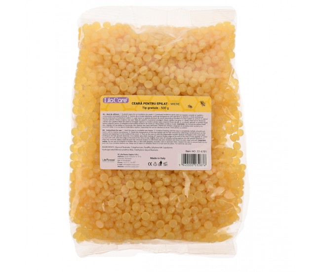Ceara de epilare tip granule, LilaCare, 500 g, miere, galbena - 226701 Ceara de epilare tip granule, LilaCare, 500 g, miere, galbena - 226701