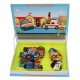 Carticica magnetica- Set Puzzle magnetic, cu vehicule, 59 accesorii - 11033069H