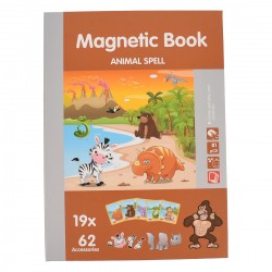 Carticica  Magnetica- Set Puzzle magnetic, cu animale, 62 accesorii - 68074