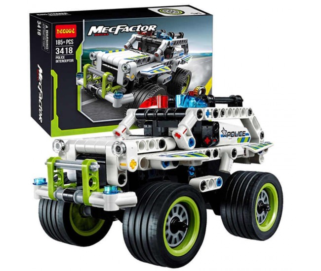 Set constructie, masinuta de jucarie, lego, 170 de piese, gri - 3417 Set constructie, masinuta de jucarie, lego, 170 de piese, gri - 3417