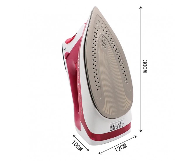 Fier de calcat, 2400 W, talpa ceramica, rezervor 350ml, 50 g/min, jet de abur 80g, Haeger - HG1102 Fier de calcat, 2400 W, talpa ceramica, rezervor 350ml, 50 g/min, jet de abur 80g, Haeger - HG1102