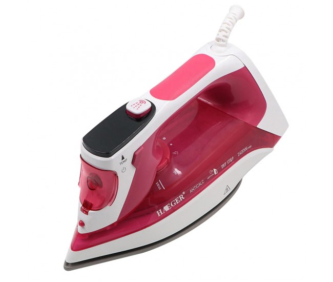 Fier de calcat, 2400 W, talpa ceramica, rezervor 350ml, 50 g/min, jet de abur 80g, Haeger - HG1102 Fier de calcat, 2400 W, talpa ceramica, rezervor 350ml, 50 g/min, jet de abur 80g, Haeger - HG1102