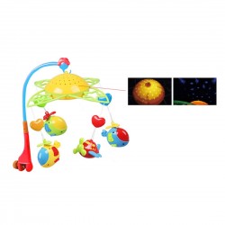 Carusel muzical cu proiectie de lumini, jucarie pentru bebelusi pe baterii - SL81005