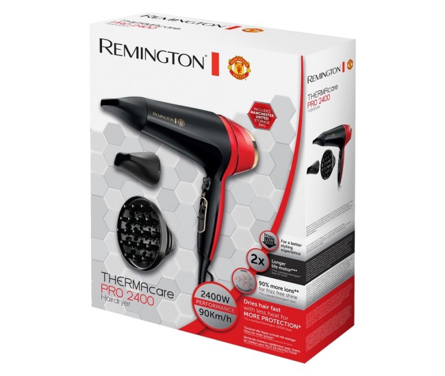 Uscator de par Remington Thermacare Pro 2400 Manchester United Edition D5755 - D5755 Uscator de par Remington Thermacare Pro 2400 Manchester United Edition D5755 - D5755