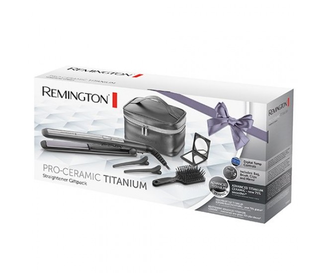 Set cadou placa de indreptat parul PRO-Ceramic Titanium S5506GP - S5506GP Set cadou placa de indreptat parul PRO-Ceramic Titanium S5506GP - S5506GP