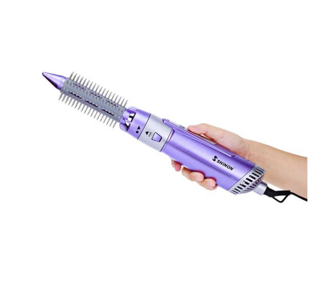 Set perie multifunctionala pentru coafat profesionala 5 in 1, 900W, violet - SH98227 Set perie multifunctionala pentru coafat profesionala 5 in 1, 900W, violet - SH98227