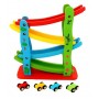 Masinute de jucarie din lemn, cu rampe, 28 x 27 cm, multicolor - 3315049