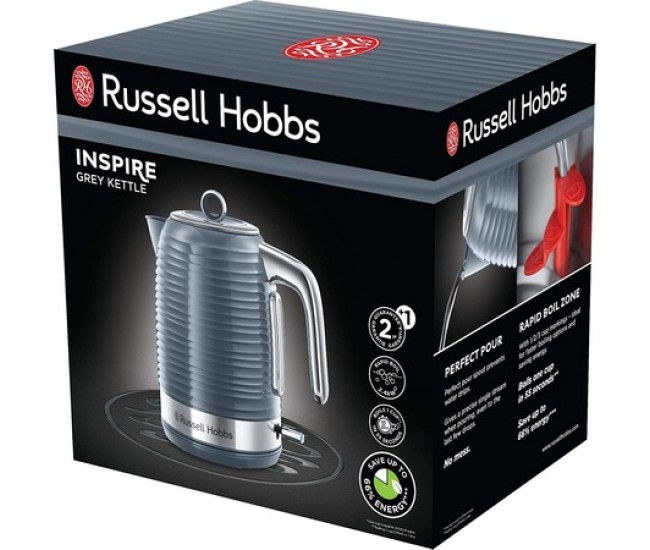 Fierbator Russell Hobbs Inspire Grey 24363-70, 2400W, 1.7l, Gri - 24363-70