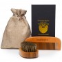 Set barber YOSHIMOTO Ready to go, ingrijire barba si mustata, cu perie si pieptan - RST061
