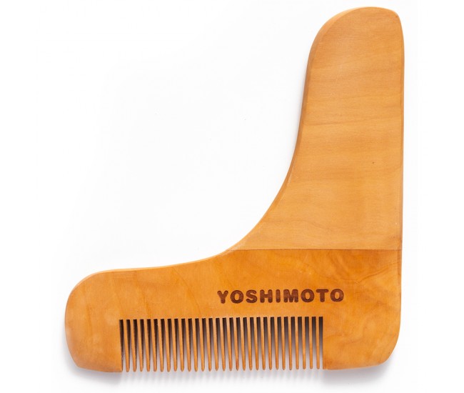 Set profesional ingrijire barba si mustata YOSHIMOTO Nature Power, cu perie, foarfeca, pieptan - ST054