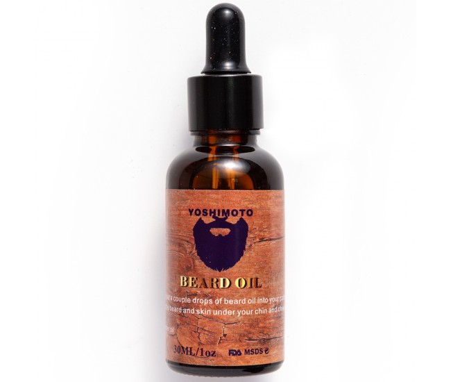 Set barber YOSHIMOTO Fearless, ingrijire barba si mustata, perie, ulei, pieptan, balsam, sampon - ST059