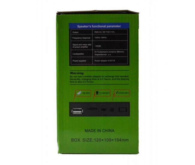 BOXA MINI CU BLUETOOTH,USB,TF CARD SI FM RADIO , CH-V301