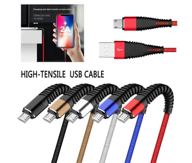 CABLU USB 3.0 - MICRO PANZAT TREQA , LUNGIME 100 CM