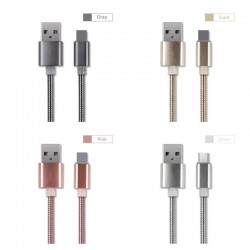 CABLU USB - TIP C METALIC , LUNGIME 100CM / D8-55 CABLU USB - TIP C METALIC , LUNGIME 100CM / D8-55