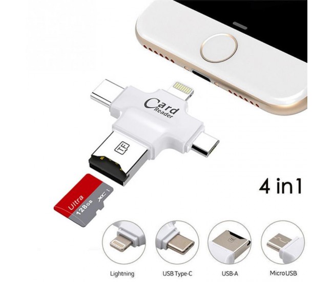 CITITOR CARD 4-1 , IPHONE /ANDROID ,USB C , MICRO SD CARD , MICRO USB,OTG
