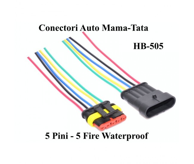 CONECTORI AUTO 5 FIRE WATERPROOF , HB-505