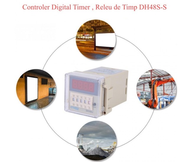 CONTROLER DIGITAL TIMER , RELEU DE TIMP DH48S-S