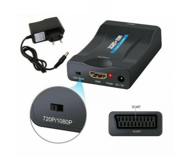 CONVERTOR SCART LA HDMI / 1080P