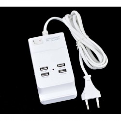 INCARCATOR RETEA 220V - 4 X USB 5V/6A ALB INCARCATOR RETEA 220V - 4 X USB 5V/6A ALB